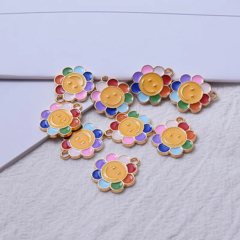 Alloy Sunflower Rainbow Pendant