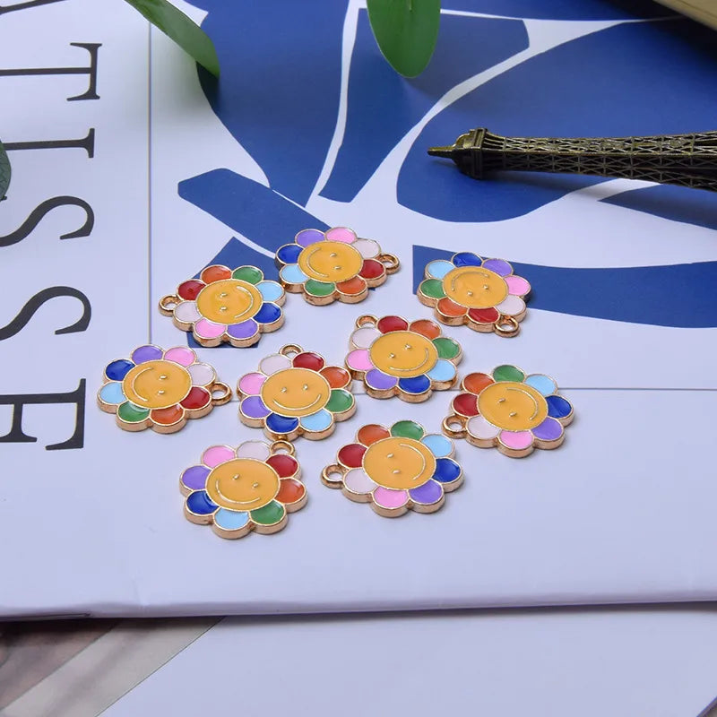 Alloy Sunflower Rainbow Pendant