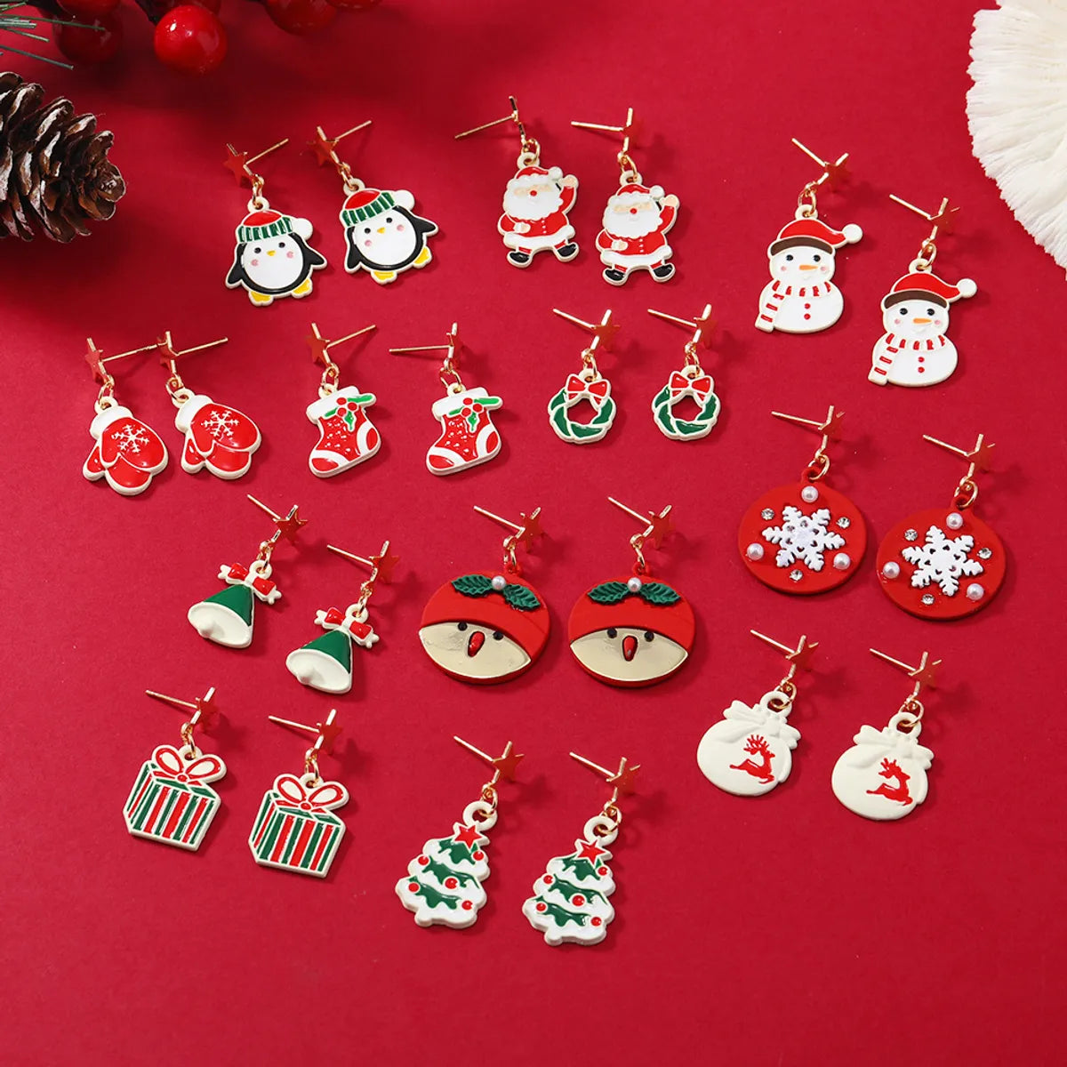 Cute Snowman Alloy Plating Women's Drop Earrings 1 Pair