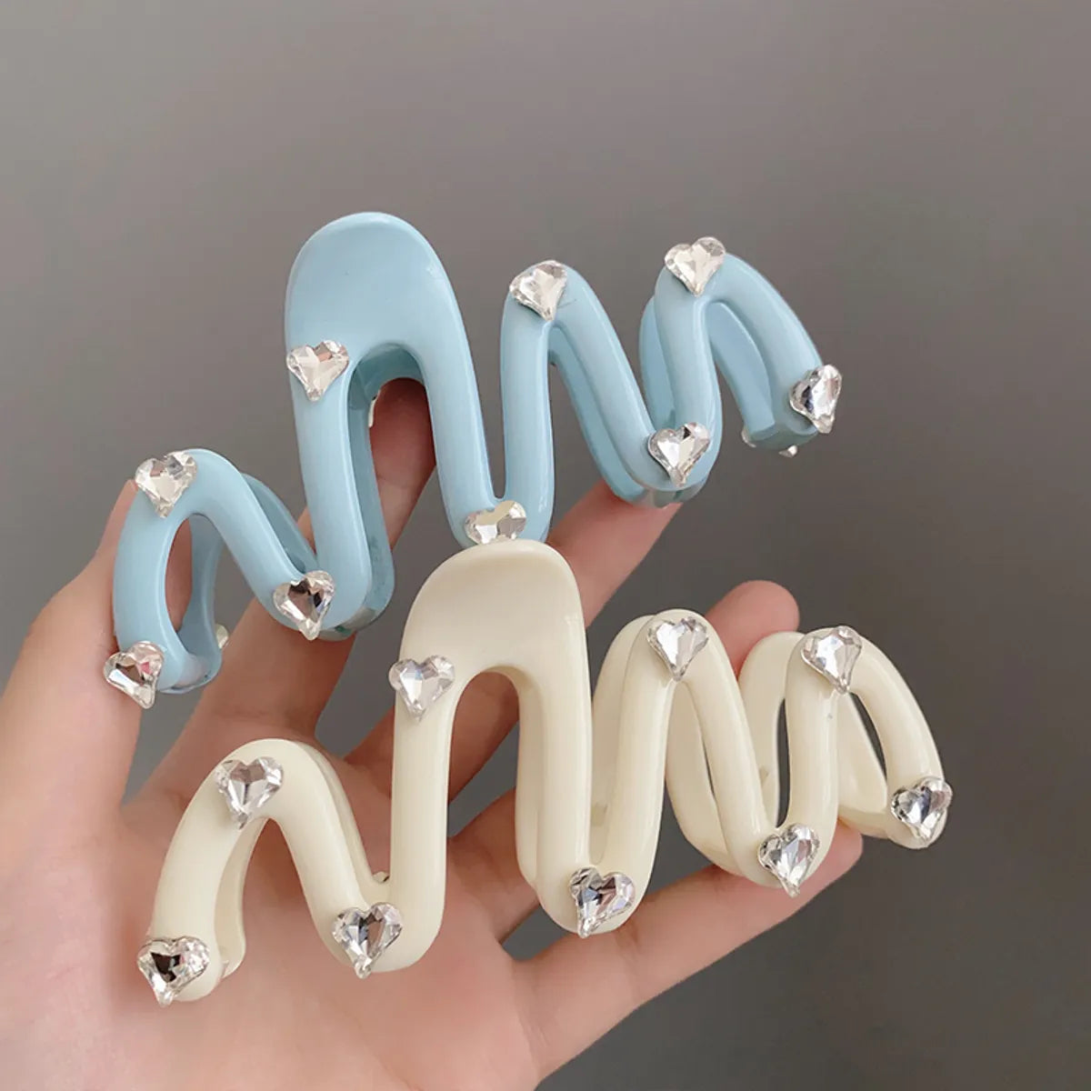 Cute Solid Color Arylic Hair Claws