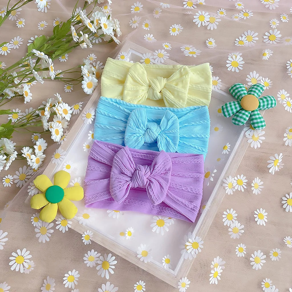 Cute Solid Color Cloth Bowknot Hair Band