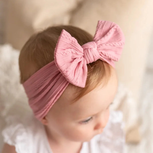 Cute Solid Color Cloth Bowknot Hair Band