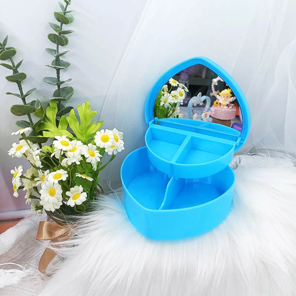 Cute Solid Color Plastic Jewelry Boxes