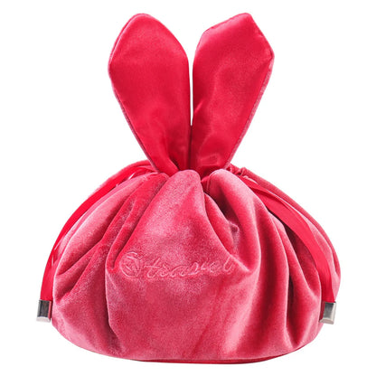 Cute Solid Color Plush Round Makeup Bags