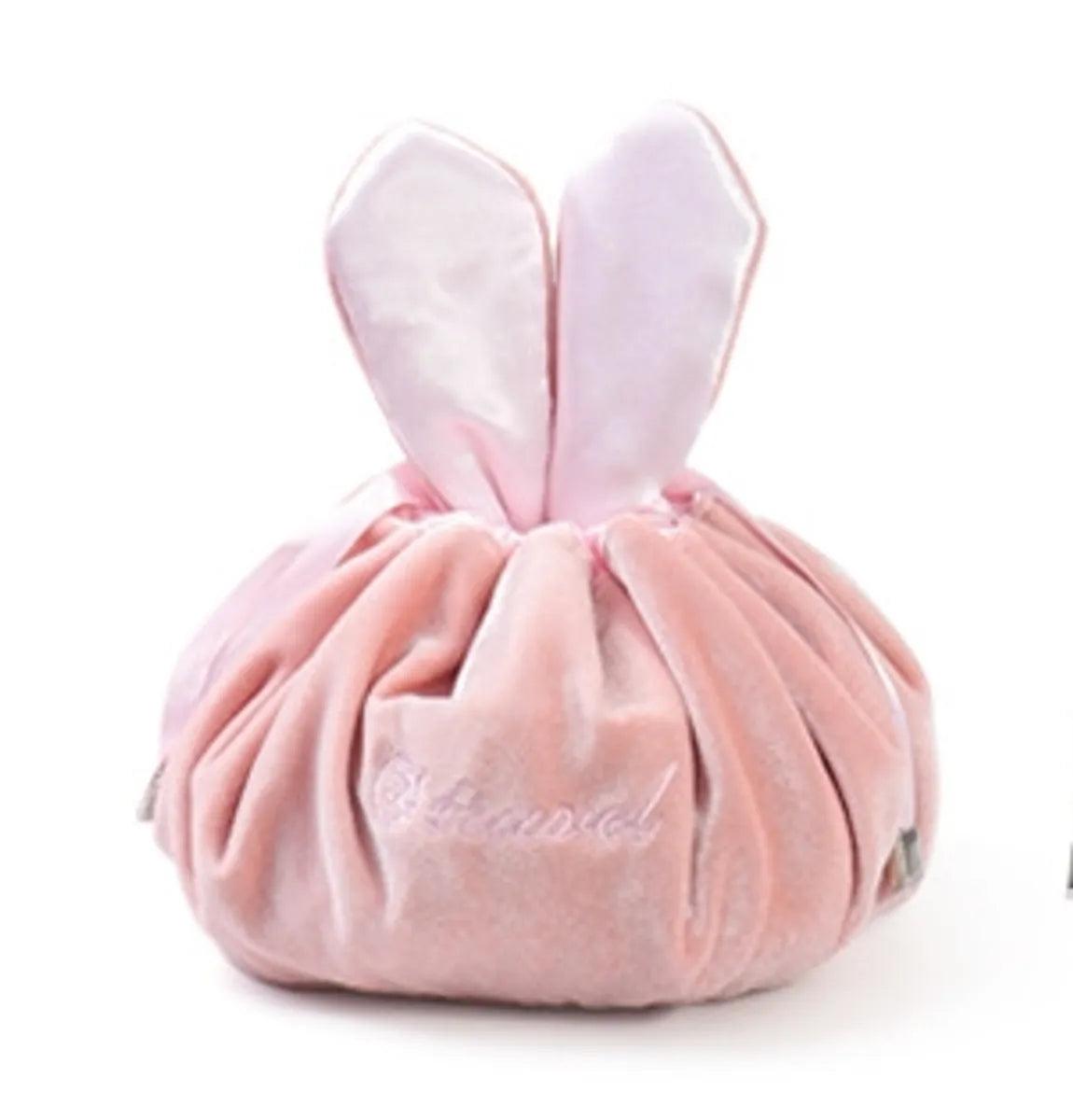 Cute Solid Color Plush Round Makeup Bags