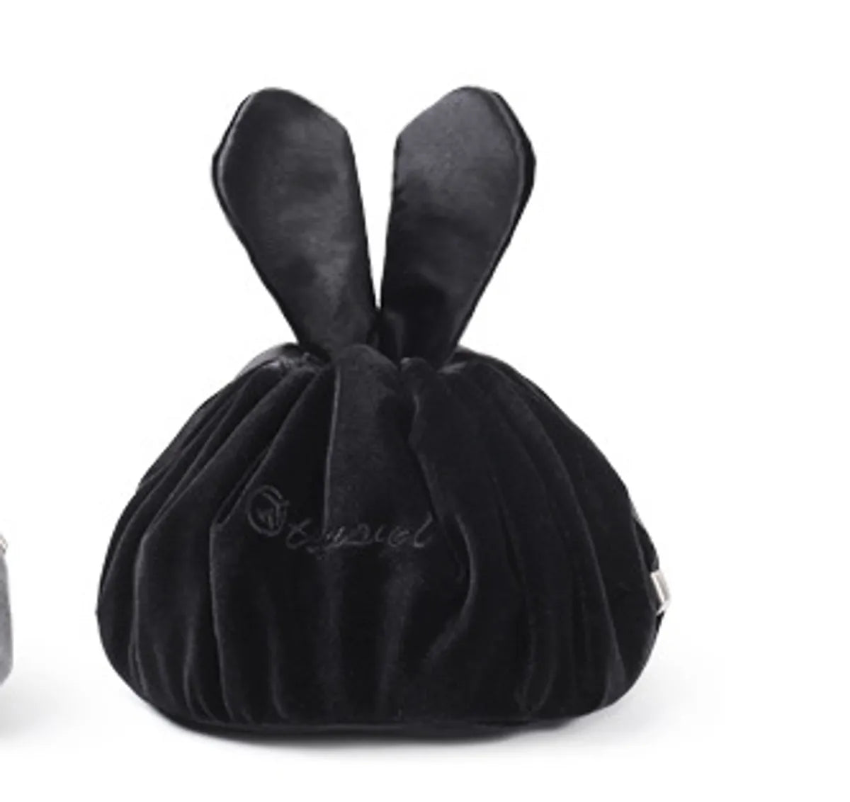 Cute Solid Color Plush Round Makeup Bags