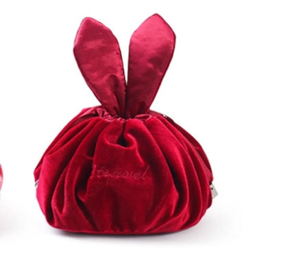 Cute Solid Color Plush Round Makeup Bags