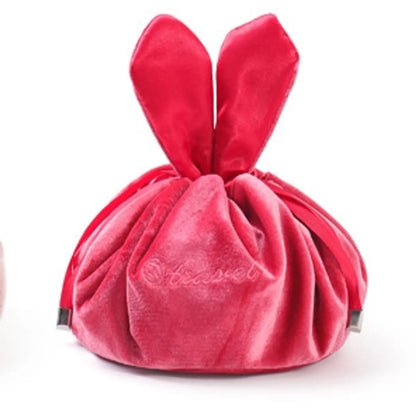 Cute Solid Color Plush Round Makeup Bags