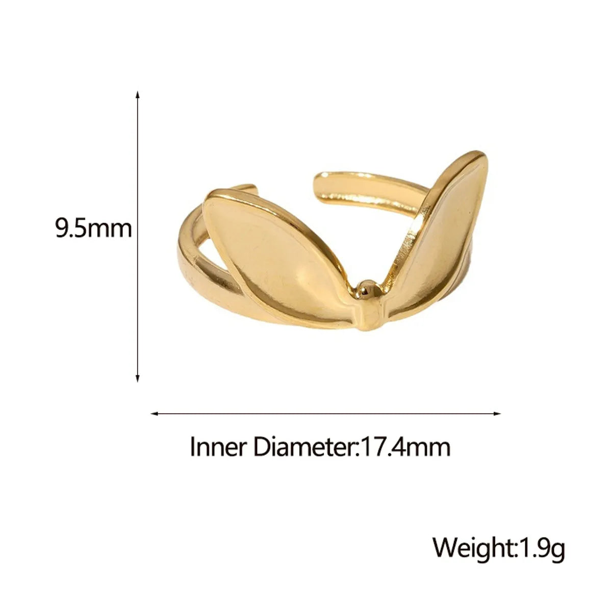 Cute Solid Color Stainless Steel Plating Gold Plated Rings