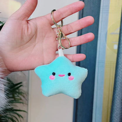 Cute Star  Face Pp Cotton Unisex Bag Pendant Keychain