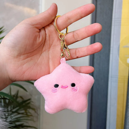 Cute Star  Face Pp Cotton Unisex Bag Pendant Keychain