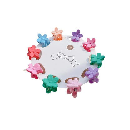 Cute Star Heart Shape Flower Plastic Resin Hair Clip 1 Set