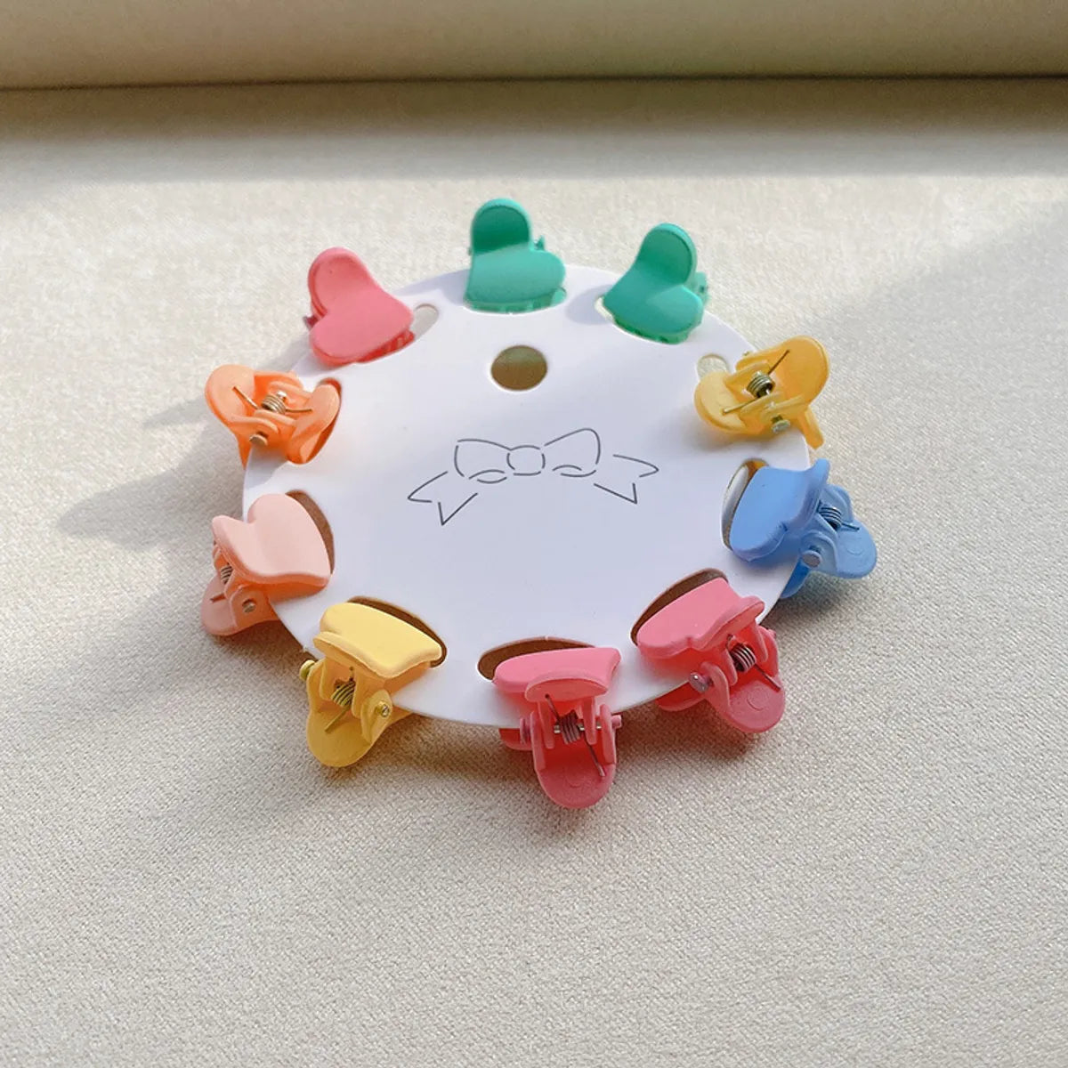 Cute Star Heart Shape Flower Plastic Resin Hair Clip 1 Set