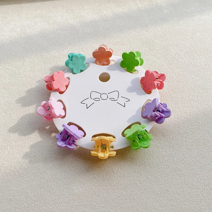 Cute Star Heart Shape Flower Plastic Resin Hair Clip 1 Set