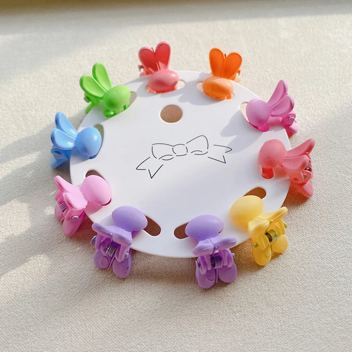 Cute Star Heart Shape Flower Plastic Resin Hair Clip 1 Set