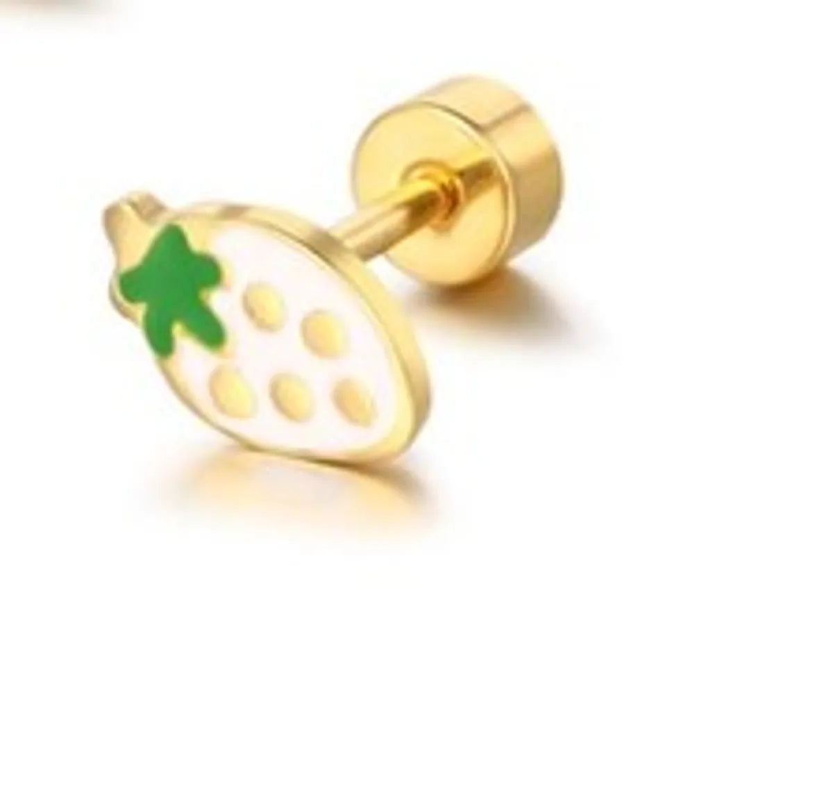 1 Piece Cute Strawberry Plating 304 Stainless Steel Ear Studs