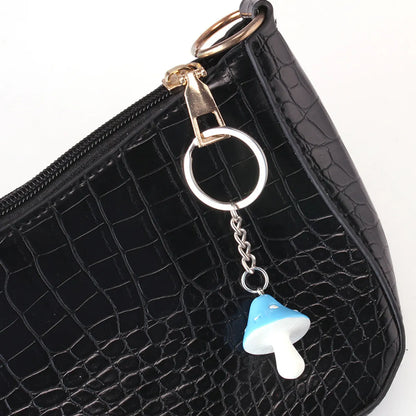 Cute Streetwear Mushroom Arylic Alloy Plating Women'S Bag Pendant Keychain