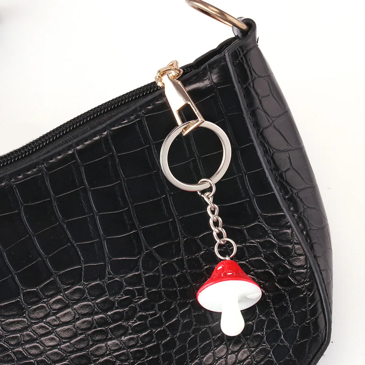 Cute Streetwear Mushroom Arylic Alloy Plating Women'S Bag Pendant Keychain