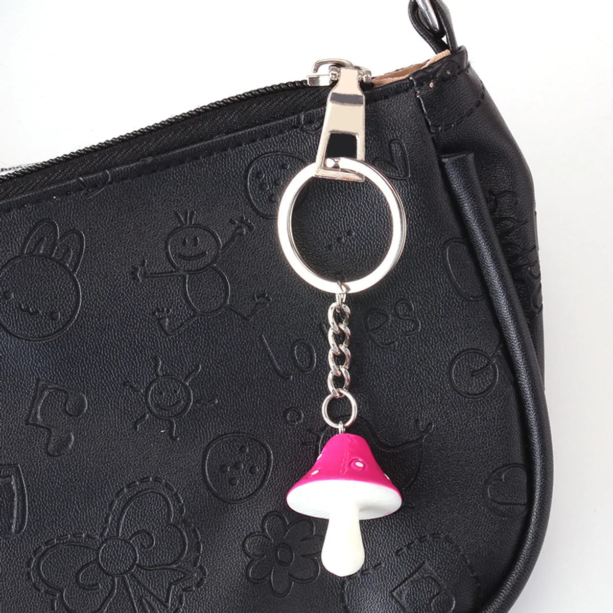 Cute Streetwear Mushroom Arylic Alloy Plating Women'S Bag Pendant Keychain