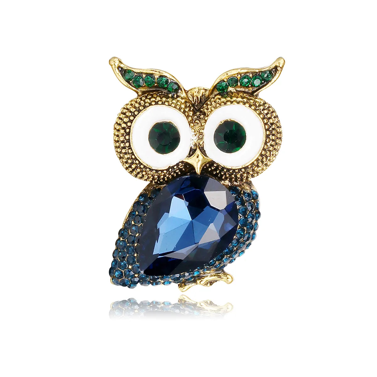 Cute Streetwear Owl Alloy Inlay Rhinestones Unisex Brooches