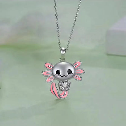 Cute Sweet Animal Alloy Enamel Chain Silver Plated Women'S Pendant Necklace