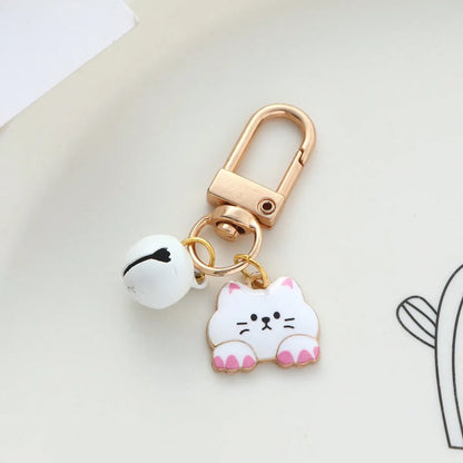 Cute Sweet Animal Bell Alloy Bag Pendant Keychain