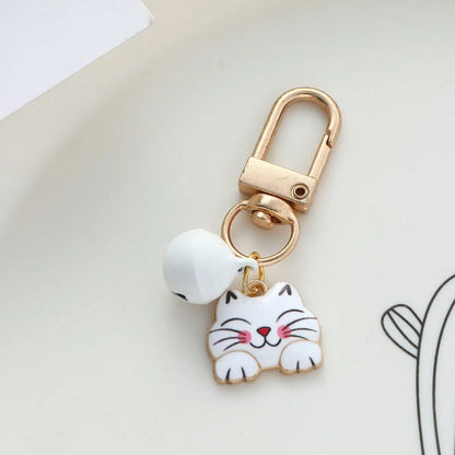 Cute Sweet Animal Bell Alloy Bag Pendant Keychain