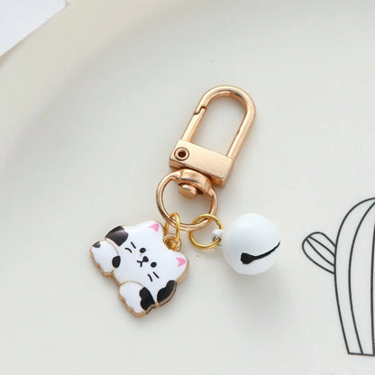 Cute Sweet Animal Bell Alloy Bag Pendant Keychain