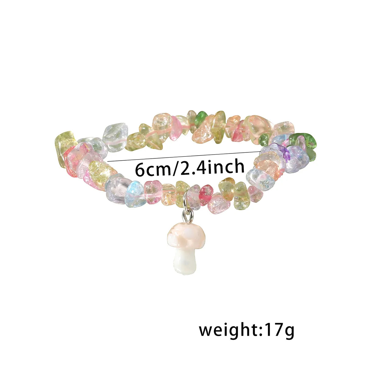 Cute Sweet Artistic Mushroom Resin Stone Wholesale Bracelets