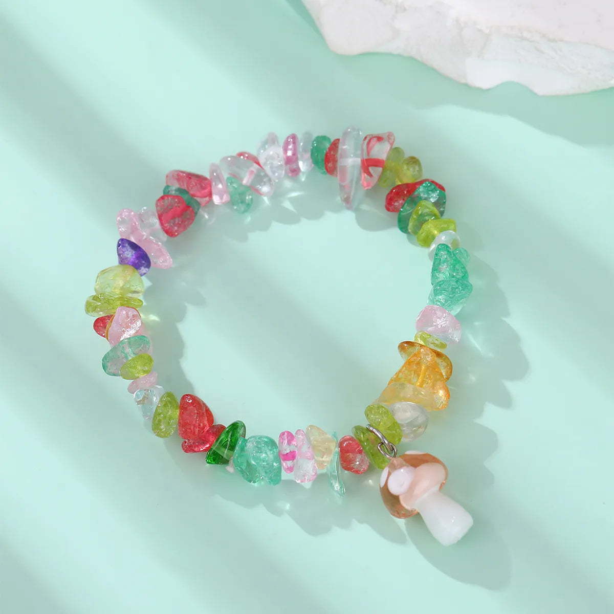 Cute Sweet Artistic Mushroom Resin Stone Wholesale Bracelets