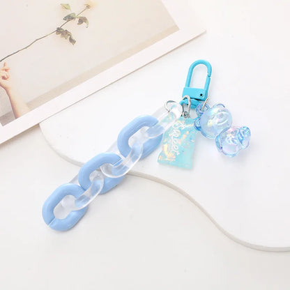 Cute Sweet Bear Arylic Plating Chain Bag Pendant