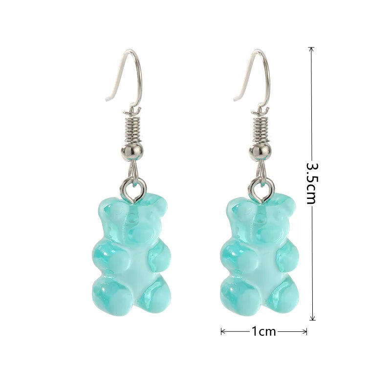 Cute Sweet Bear Resin Women'S Drop Earrings