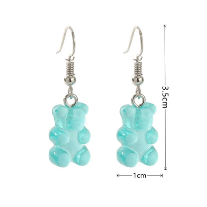 Cute Sweet Bear Resin Women'S Drop Earrings