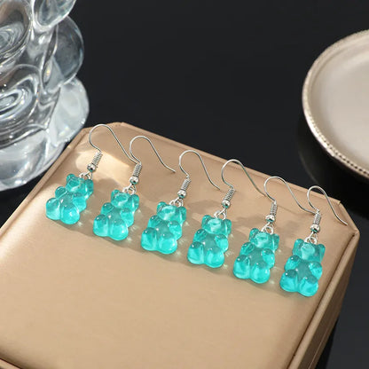 Cute Sweet Bear Resin Women'S Drop Earrings