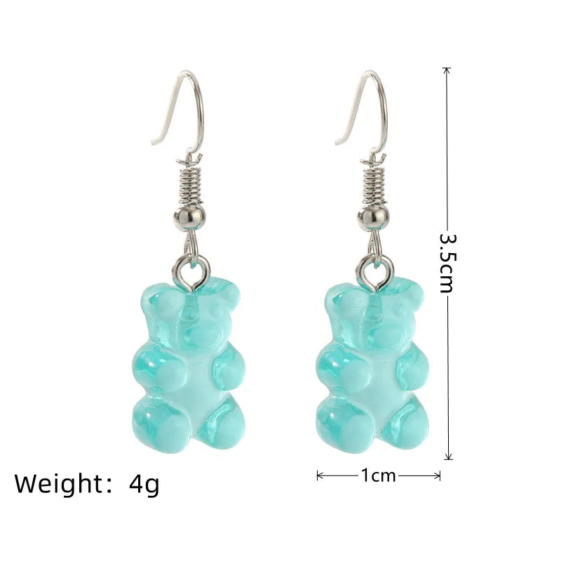 Cute Sweet Bear Resin Women'S Drop Earrings