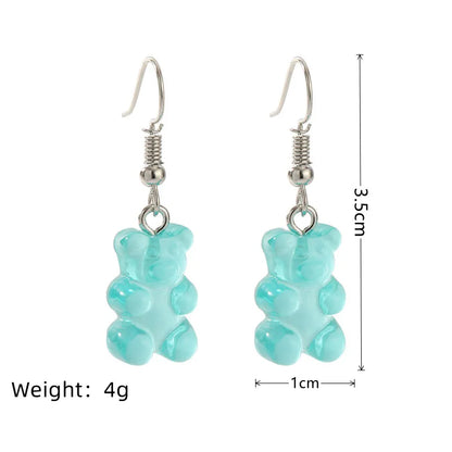 Cute Sweet Bear Resin Women'S Drop Earrings