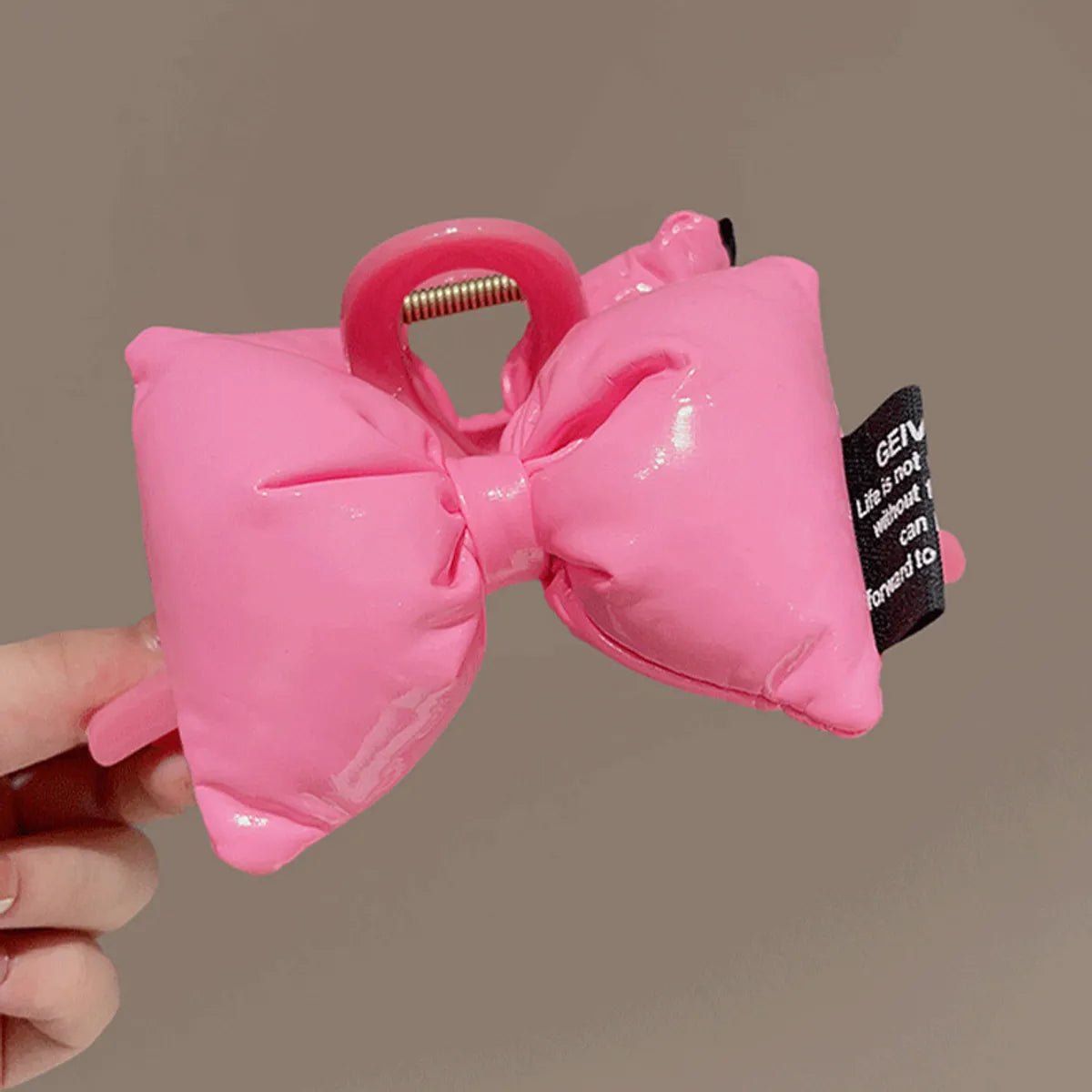 Cute Sweet Bow Knot Pu Leather Hair Clip Hair Tie