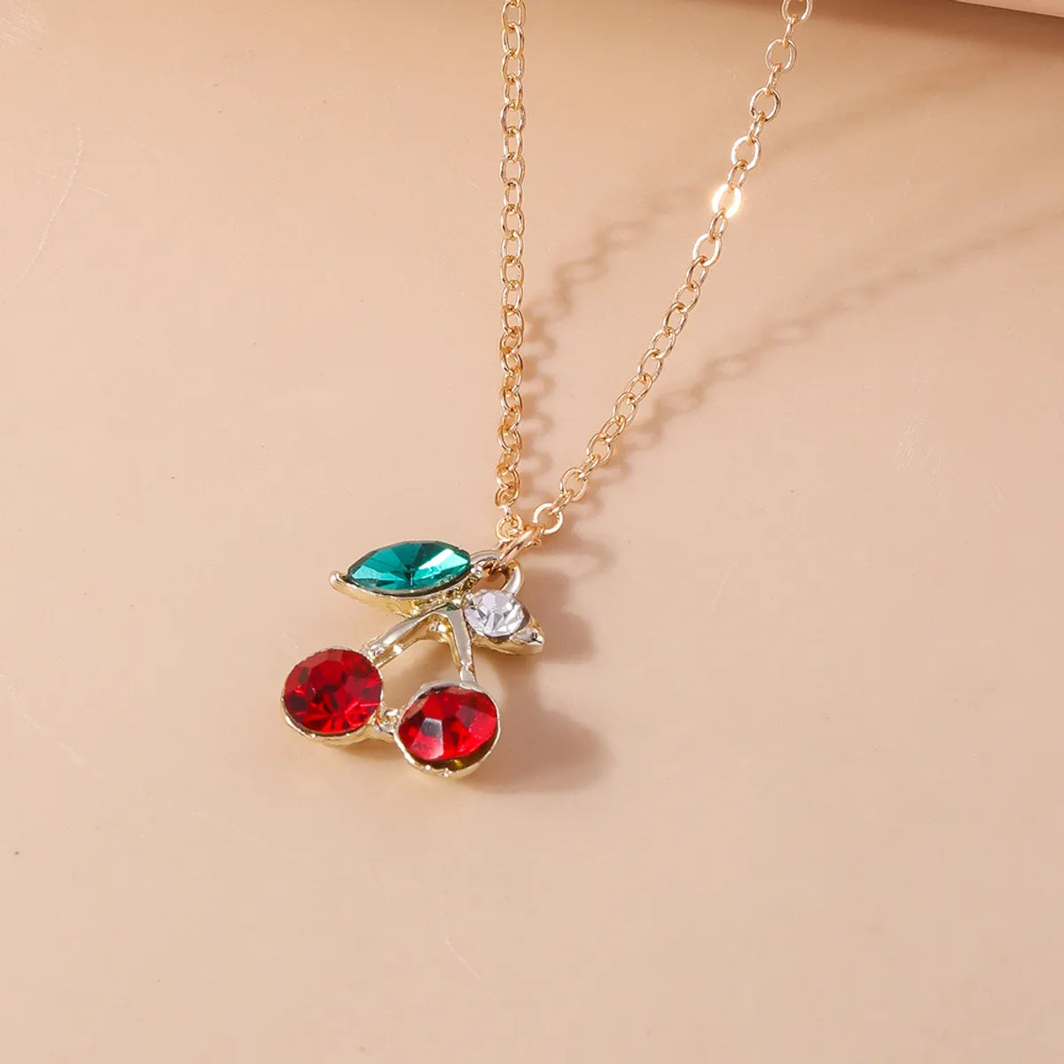 Cute Sweet Cherry Zinc Alloy Women'S Necklace