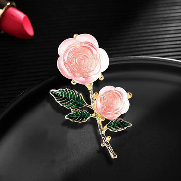 Cute Sweet Flower Artificial Crystal Alloy Plating Women'S Brooches