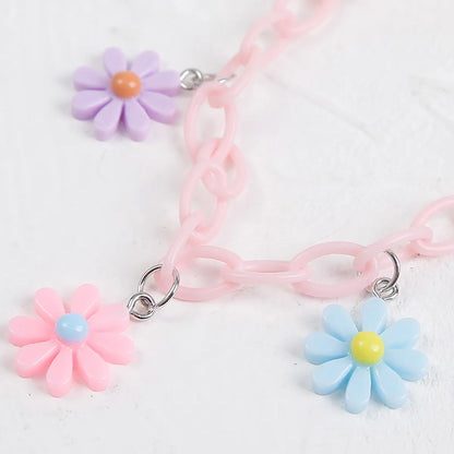 Cute Sweet Flower Arylic Resin Women's Necklace