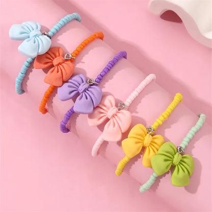 Cute Sweet Flower Bow Knot Plastic Girl'S Bracelets