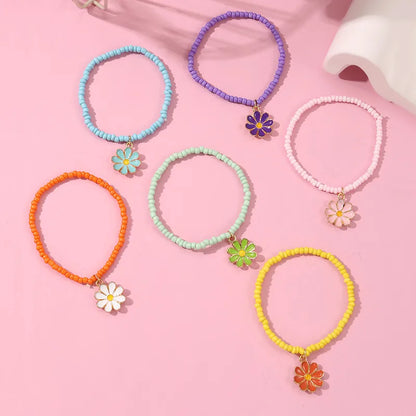 Cute Sweet Flower Bow Knot Plastic Girl'S Bracelets