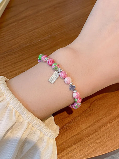 Cute Sweet Flower Plastic Wholesale Bracelets