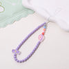 Cute Sweet Fruit Heart Shape Bow Knot Arylic Beaded Bag Pendant Mobile Phone Chain