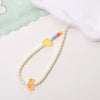 Cute Sweet Fruit Heart Shape Bow Knot Arylic Beaded Bag Pendant Mobile Phone Chain