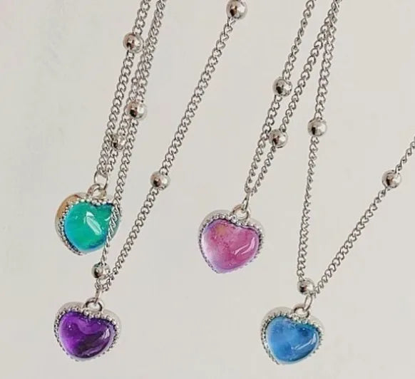 Cute Sweet Geometric Heart Shape Alloy Metal Plating Women'S Bracelets Necklace