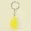 Cute Sweet Lemon Fruit Strawberry Alloy Plastic Bag Pendant Keychain