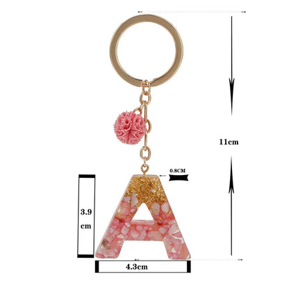 Cute Sweet Letter Alloy Resin Epoxy Plating Bag Pendant Keychain