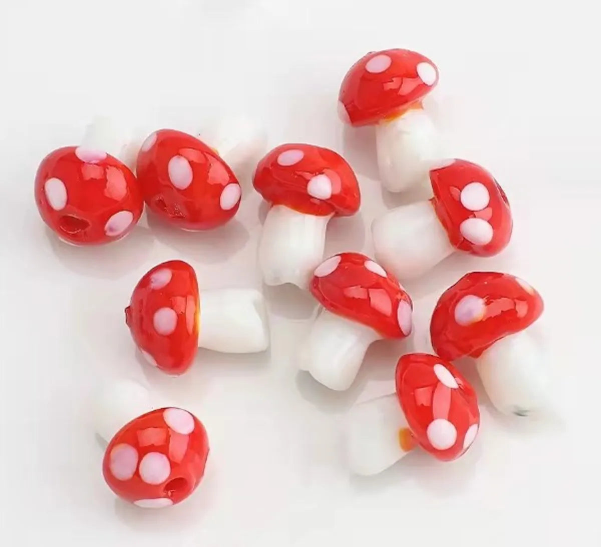 1 Piece 10 * 13mm 12 * 18mm 15 * 20mm Glass Mushroom Pendant