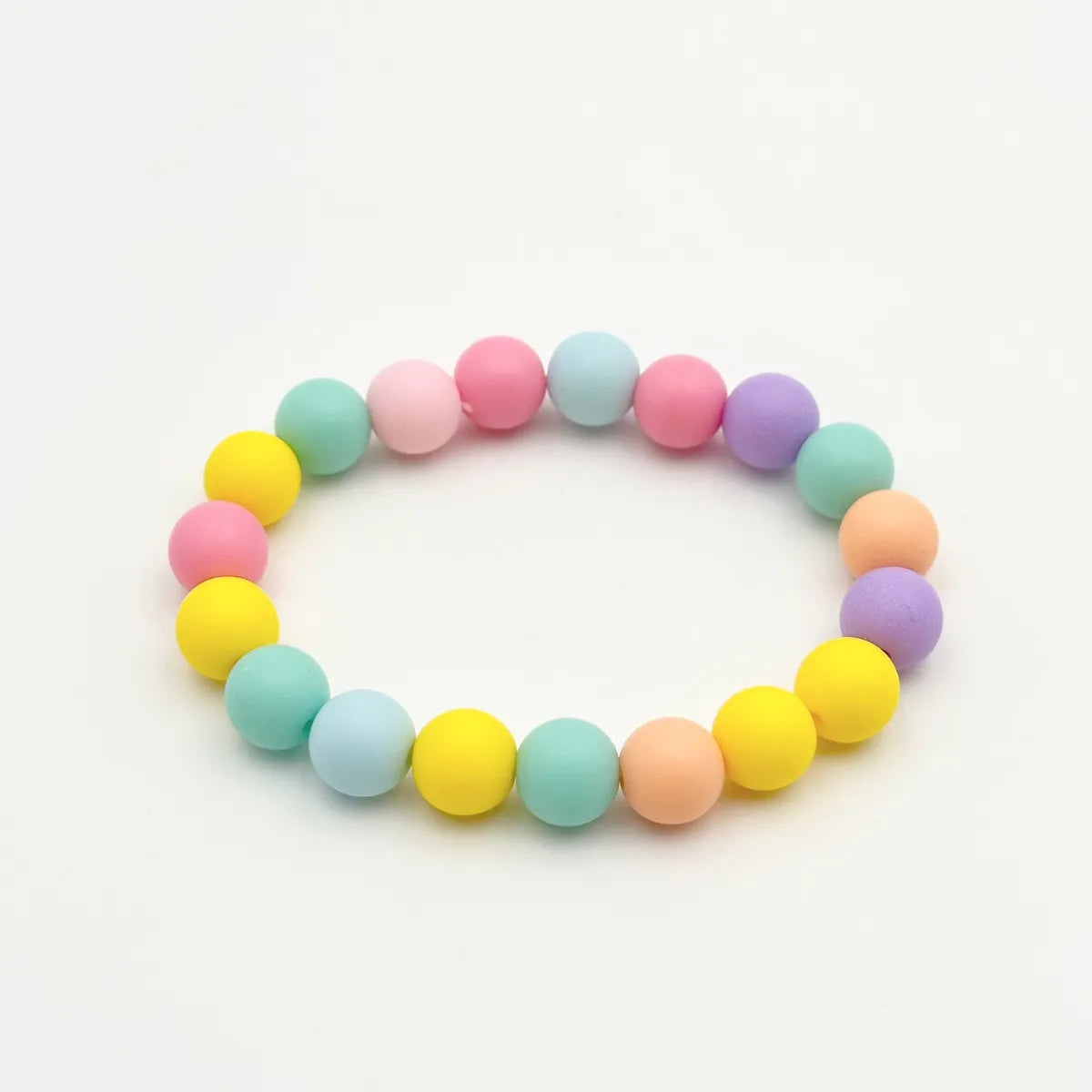 Cute Sweet Rainbow Heart Shape Flower Beaded Arylic Wholesale Bracelets